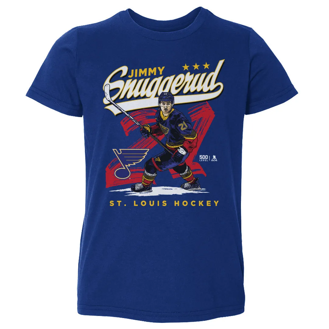 Jimmy Snuggerud St. Louis Blues Retro Script WHT sold by 500 Level