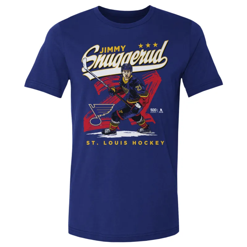 Jimmy Snuggerud St. Louis Blues Retro Script WHT sold by 500 Level