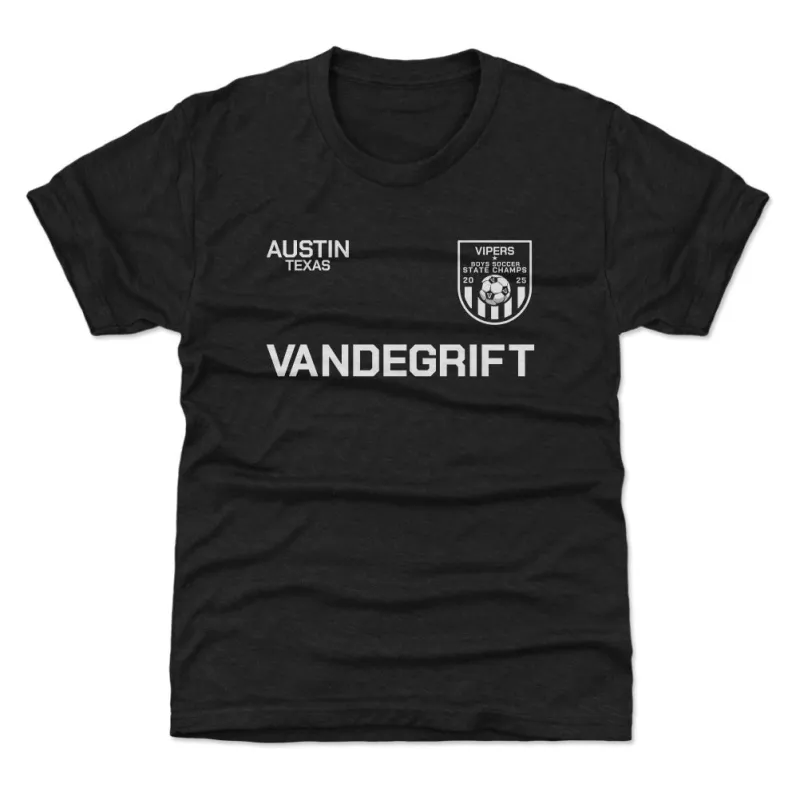 Crown Trio Vandegrift Vipers Men's Soccer State Champs 2025 Patch WHT sold by 500 Level
