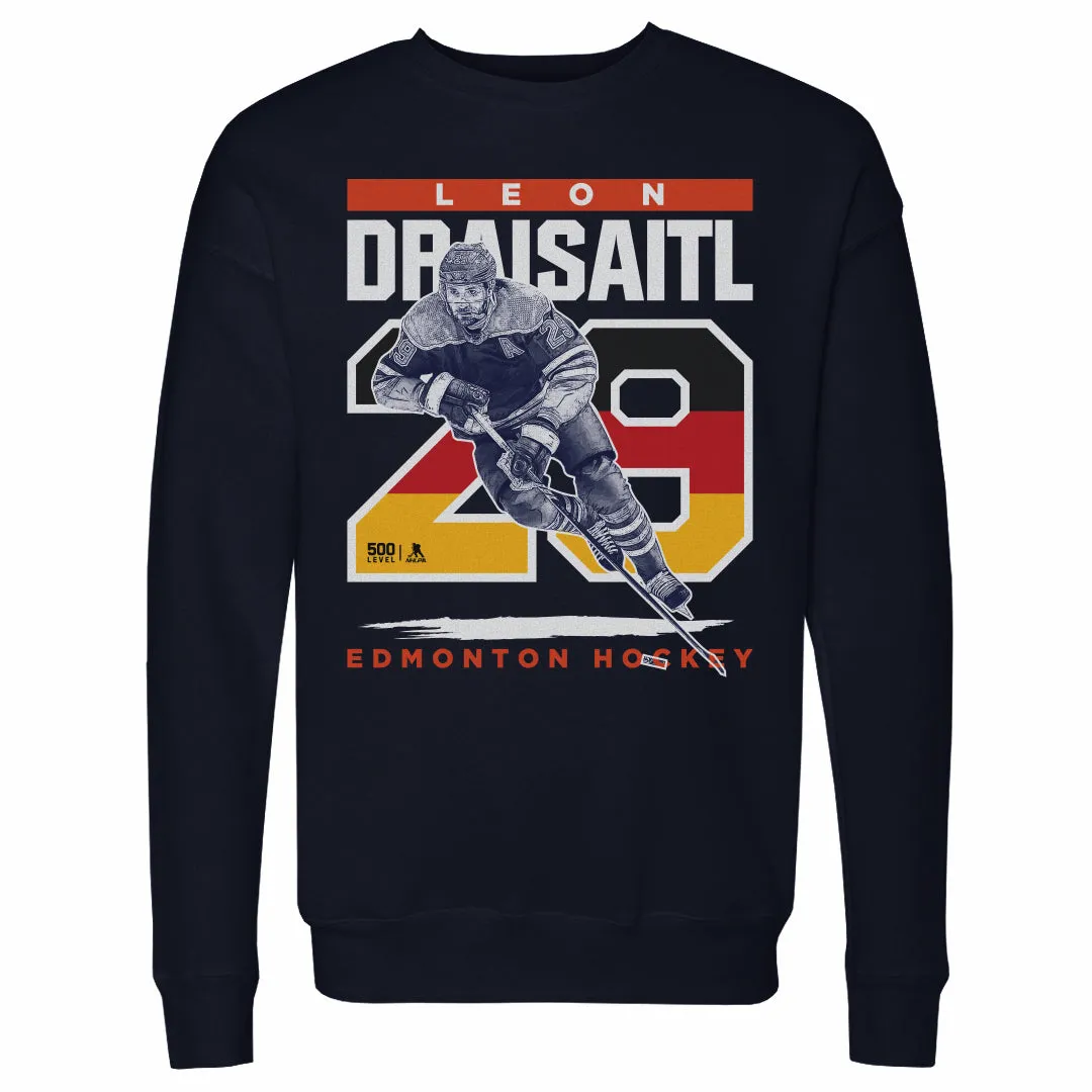 Leon Draisaitl Edmonton Flag Number WHT sold by 500 Level