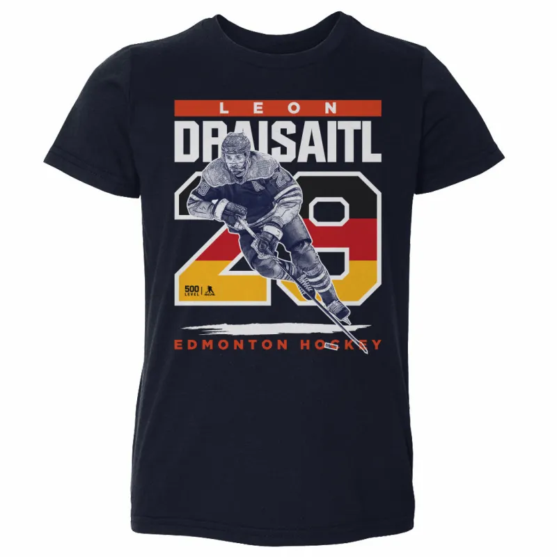 Leon Draisaitl Edmonton Flag Number WHT sold by 500 Level