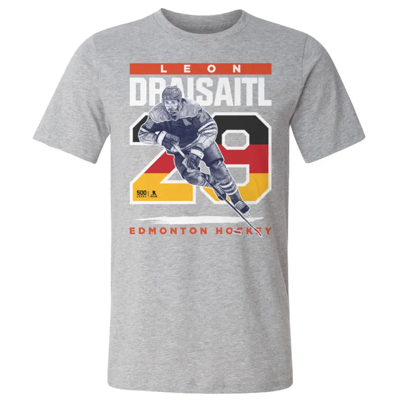 Leon Draisaitl Edmonton Flag Number WHT sold by 500 Level