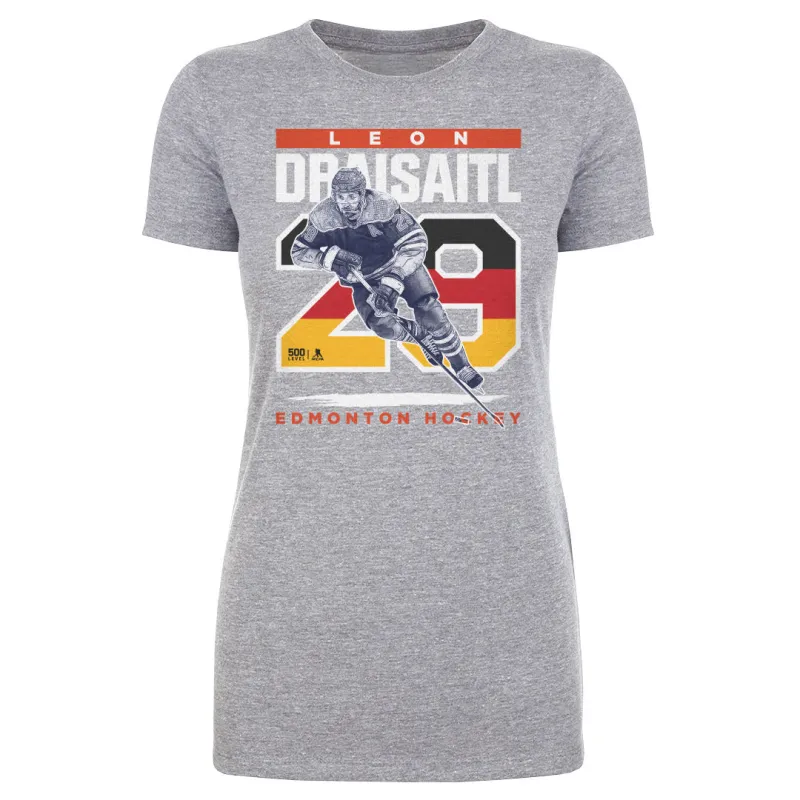 Leon Draisaitl Edmonton Flag Number WHT sold by 500 Level