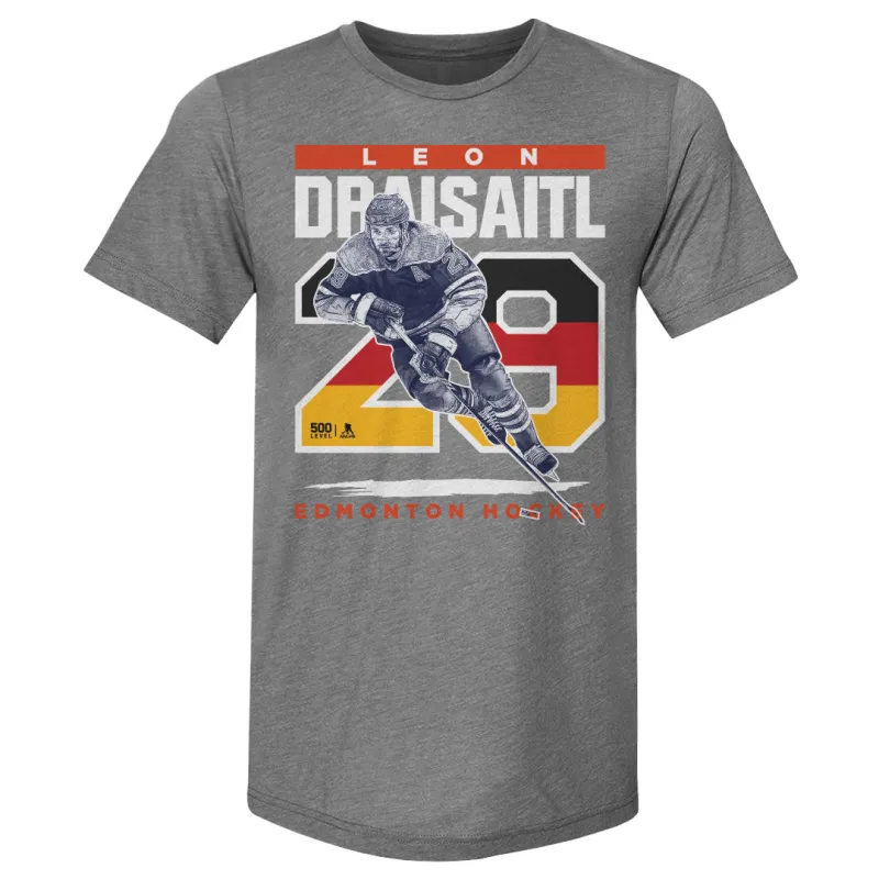 Leon Draisaitl Edmonton Flag Number WHT sold by 500 Level