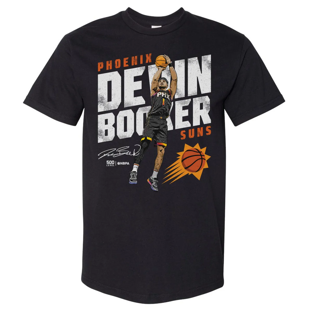 Devin Booker Phoenix Suns Slant WHT sold by 500 Level