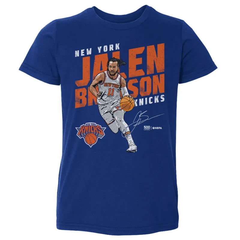 Jalen Brunson New York Knicks Slant WHT sold by 500 Level