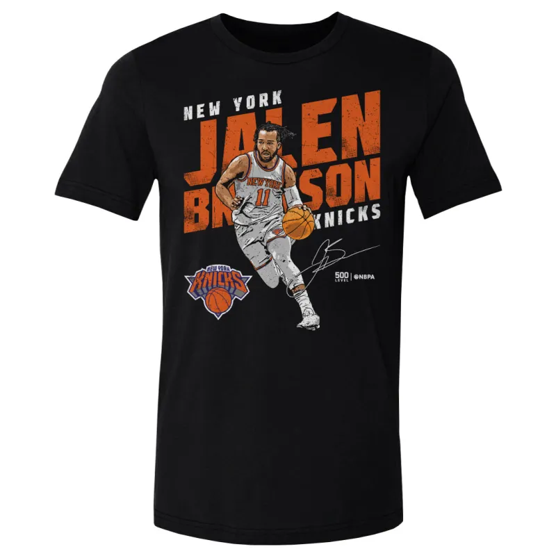 Jalen Brunson New York Knicks Slant WHT sold by 500 Level