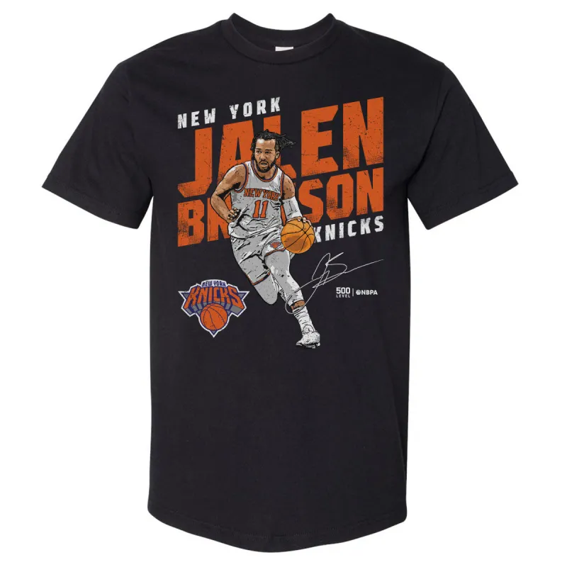 Jalen Brunson New York Knicks Slant WHT sold by 500 Level