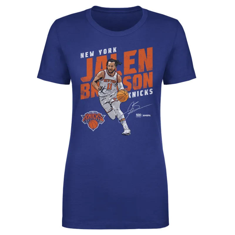 Jalen Brunson New York Knicks Slant WHT sold by 500 Level