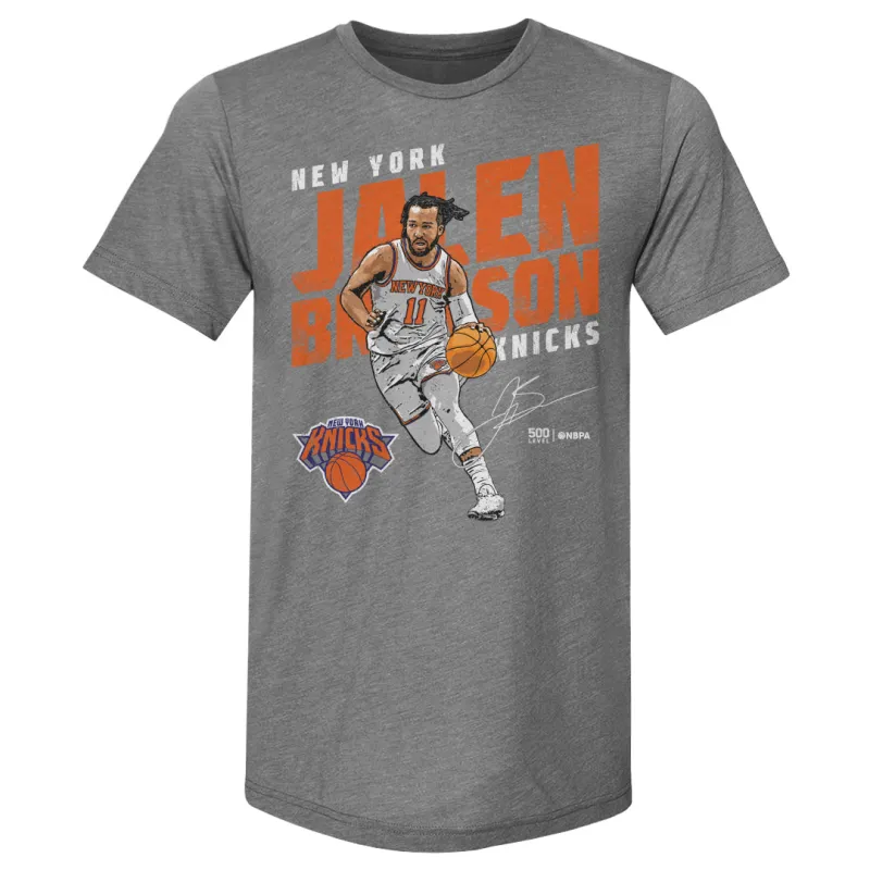Jalen Brunson New York Knicks Slant WHT sold by 500 Level