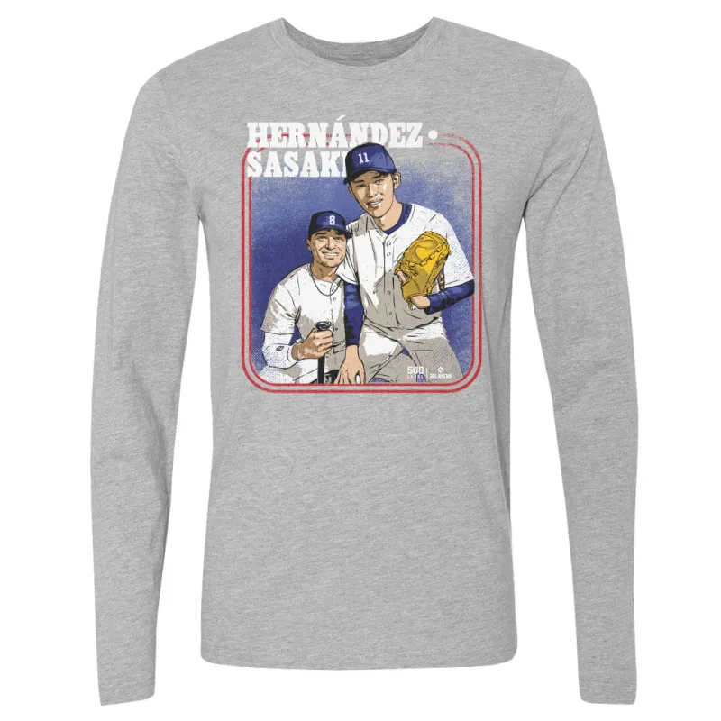 Roki Sasaki & Enrique Hernandez Los Angeles D Step Brothers WHT sold by 500 Level