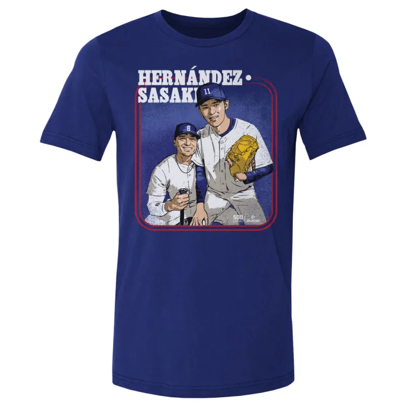 Roki Sasaki & Enrique Hernandez Los Angeles D Step Brothers WHT sold by 500 Level