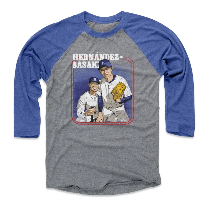 Roki Sasaki & Enrique Hernandez Los Angeles D Step Brothers WHT sold by 500 Level