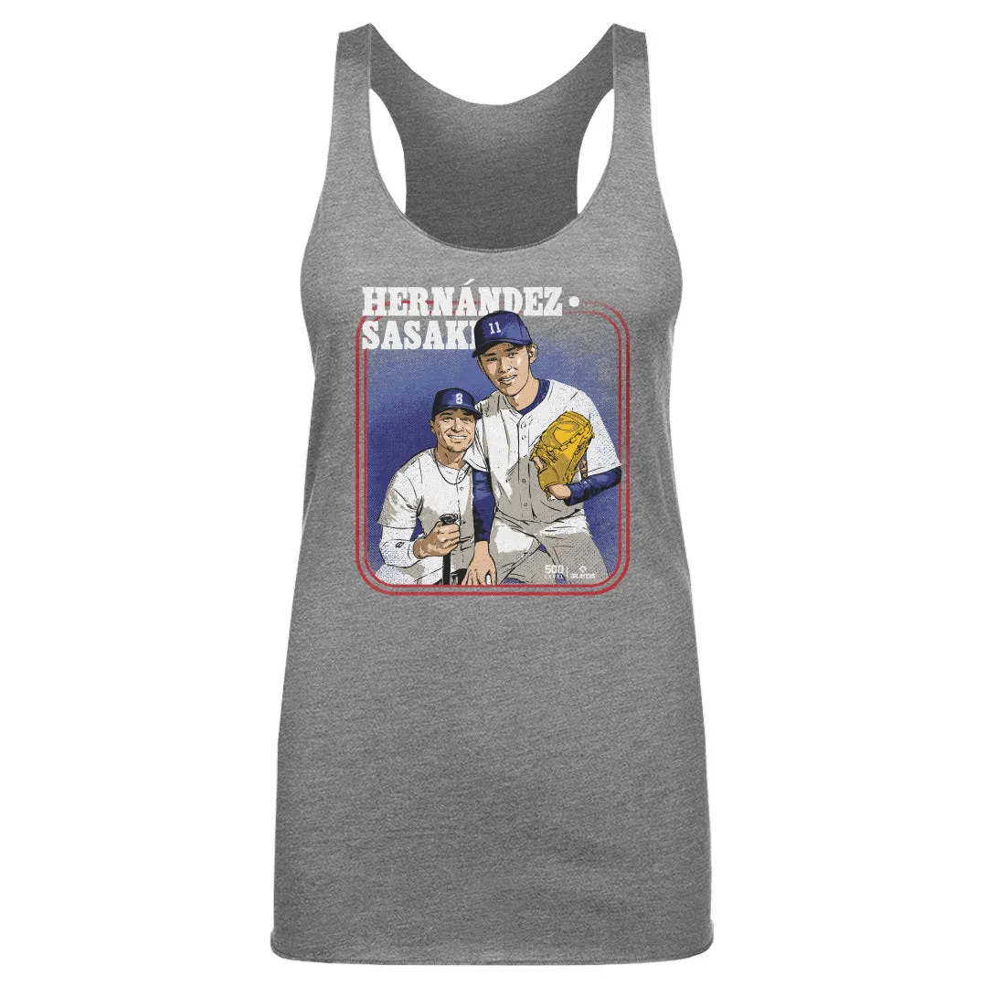 Roki Sasaki & Enrique Hernandez Los Angeles D Step Brothers WHT sold by 500 Level