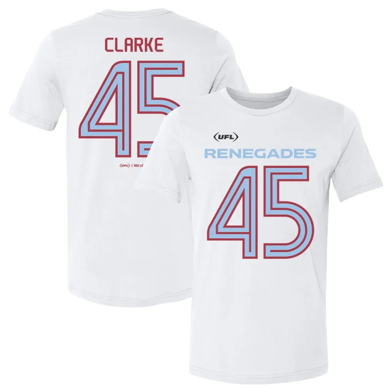 Will Clarke Arlington Renegades Name & Number F&B sold by 500 Level