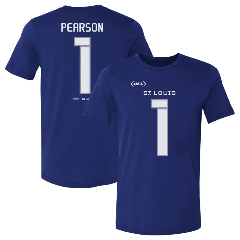 Jahcour Pearson St. Louis Battlehawks Name & Number F&B WHT sold by 500 Level