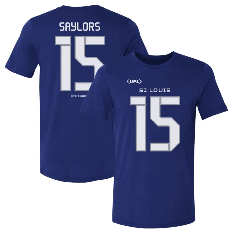 Jacob Saylors St. Louis Battlehawks Name & Number F&B WHT sold by 500 Level
