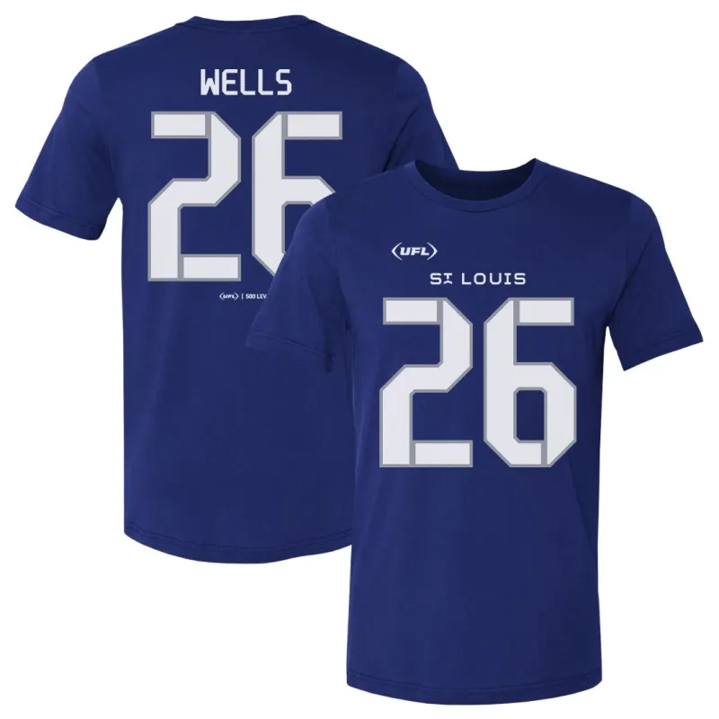 Carson Wells St. Louis Battlehawks Name & Number F&B WHT sold by 500 Level