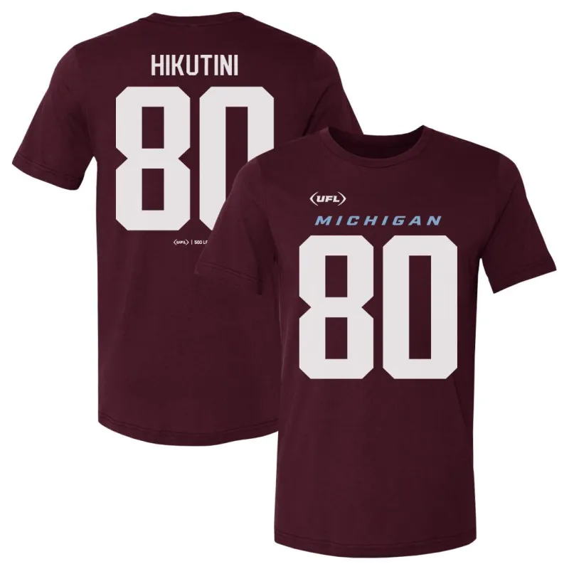 Cole Hikutini Michigan Panthers Name & Number F&B WHT sold by 500 Level