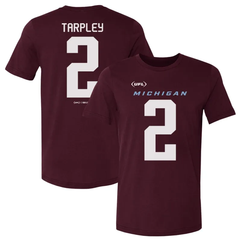 Arnold Tarpley Michigan Panthers Name & Number F&B WHT sold by 500 Level