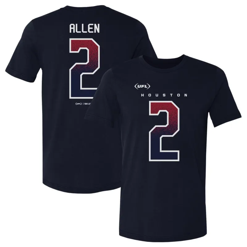 Christopher Allen Houston Roughnecks Name & Number F&B WHT sold by 500 Level