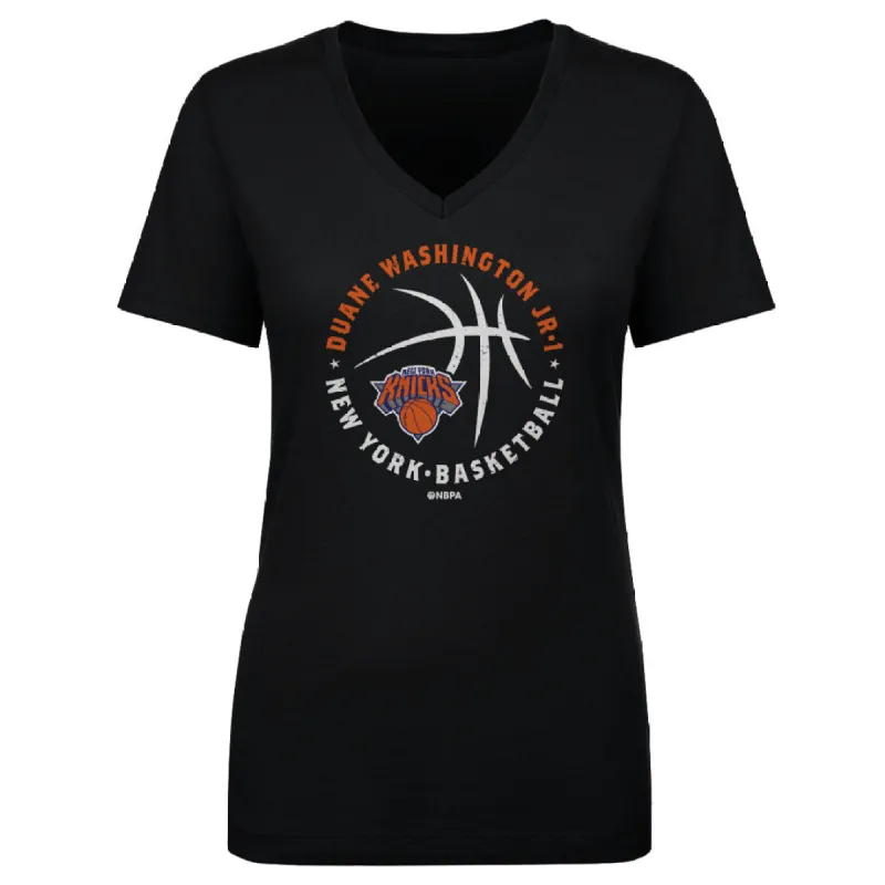 Duane Washington Jr. New York Knicks Player Ball WHT made by 500 Level