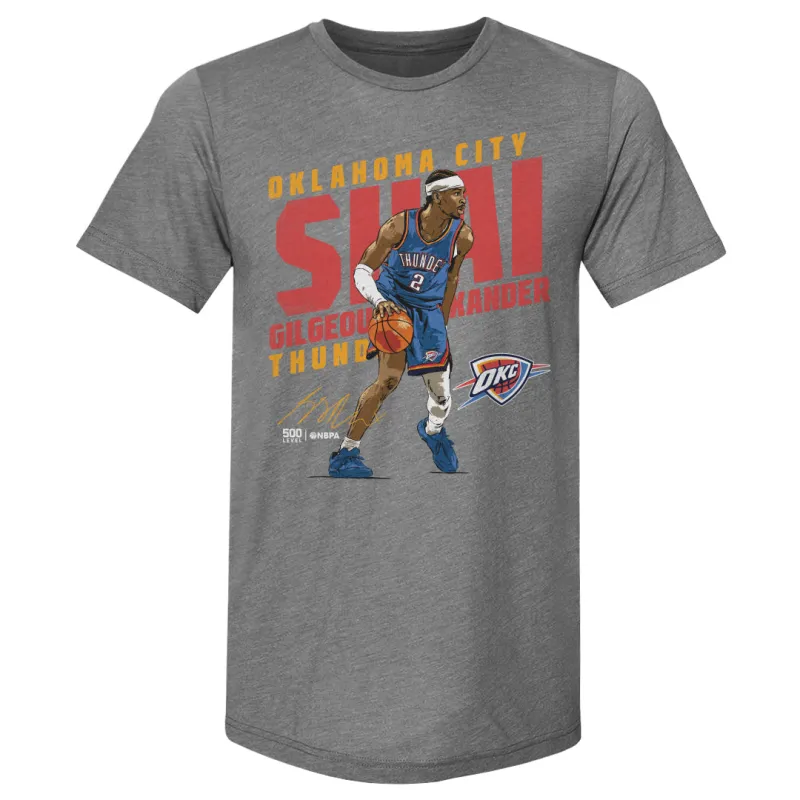 Shai Gilgeous-Alexander Oklahoma City Thunder Slant WHT sold by 500 Level