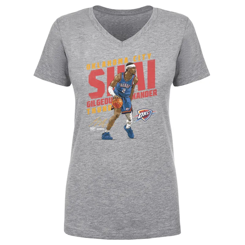 Shai Gilgeous-Alexander Oklahoma City Thunder Slant WHT sold by 500 Level