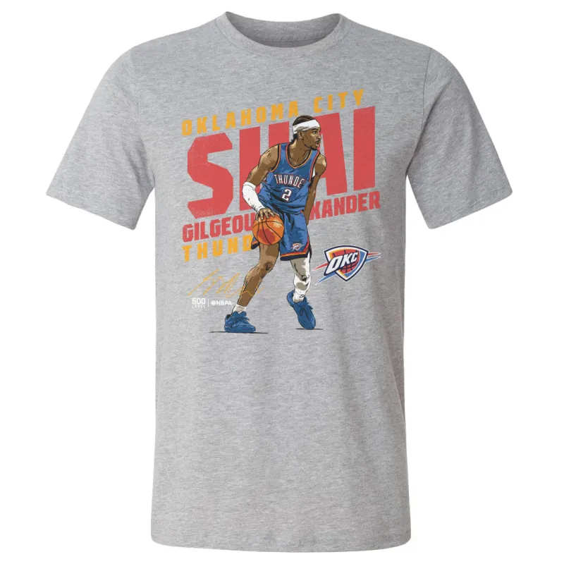 Shai Gilgeous-Alexander Oklahoma City Thunder Slant WHT sold by 500 Level