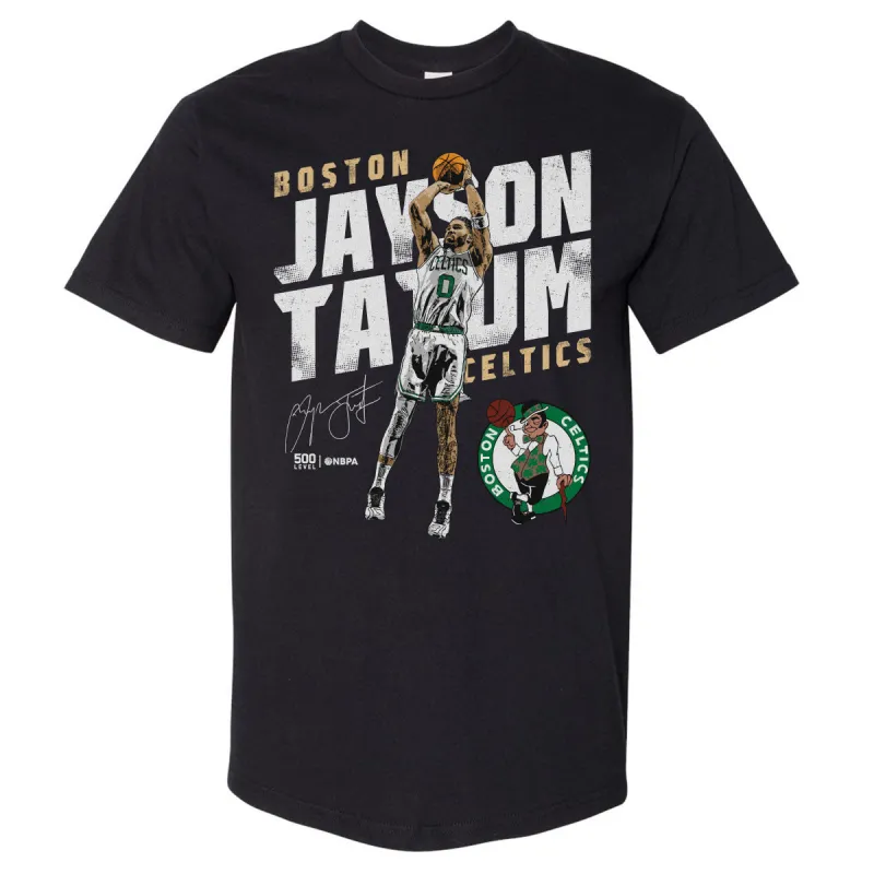 Jayson Tatum Boston Celtics Slant WHT sold by 500 Level