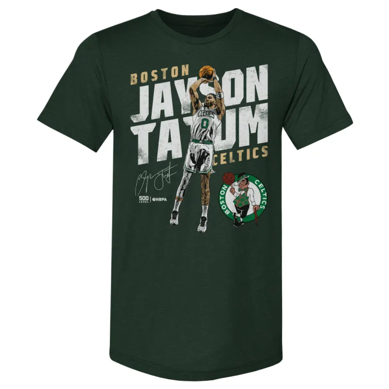 Jayson Tatum Boston Celtics Slant WHT sold by 500 Level