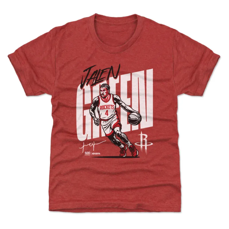 Jalen Green Houston Rockets Vector WHT sold by 500 Level
