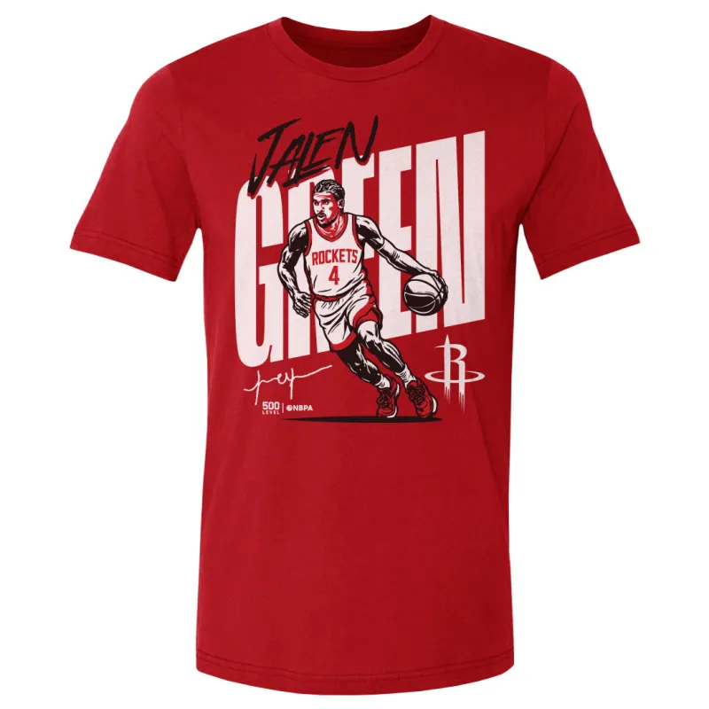 Jalen Green Houston Rockets Vector WHT sold by 500 Level