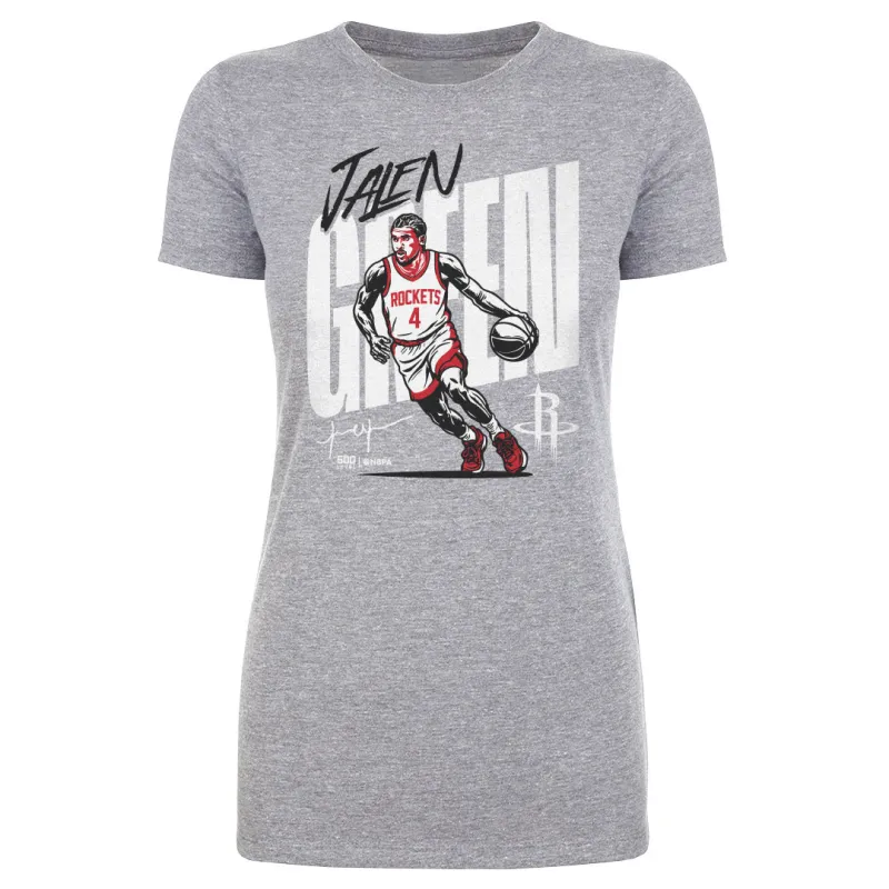 Jalen Green Houston Rockets Vector WHT sold by 500 Level