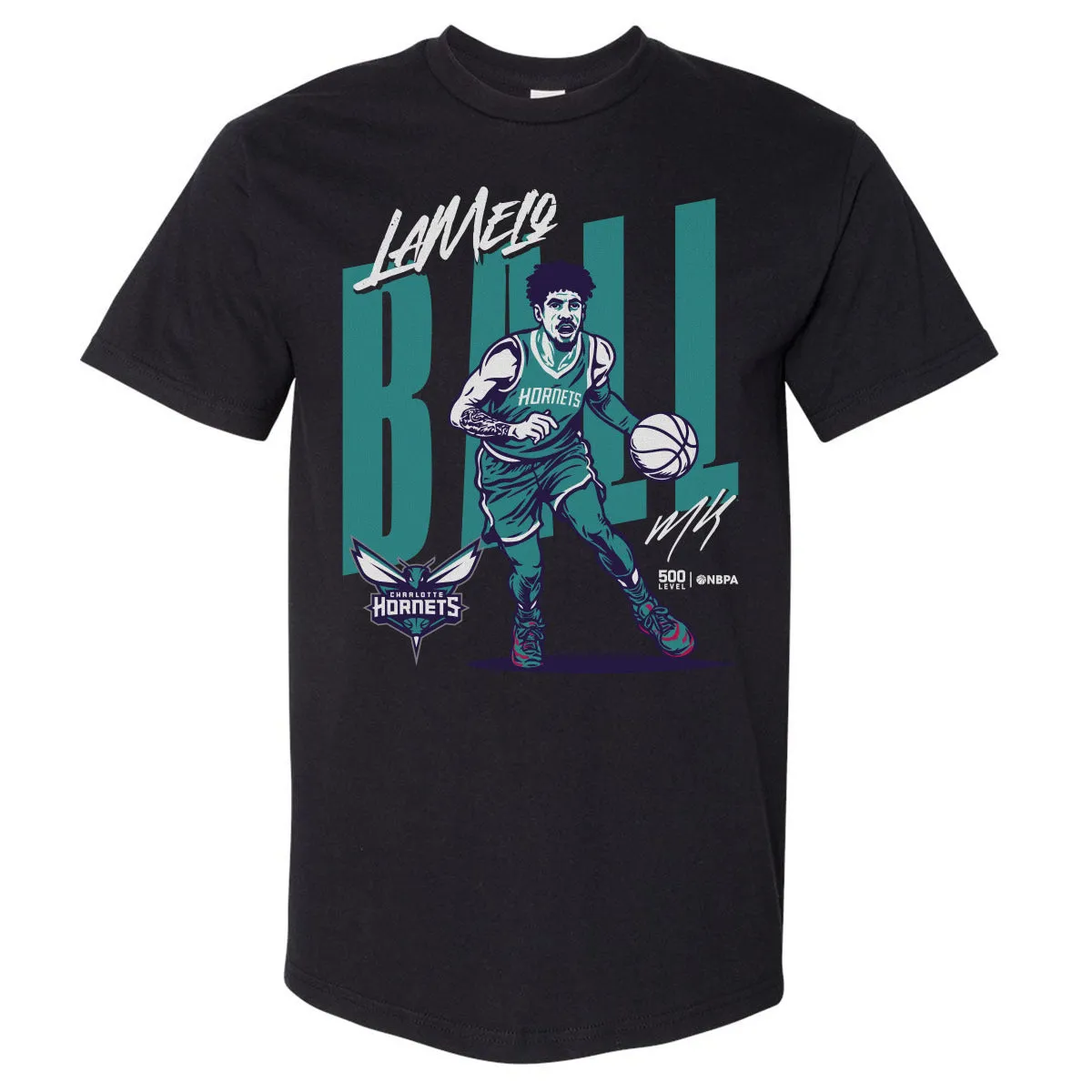 LaMelo Ball Charlotte Hornets Vector WHT sold by 500 Level