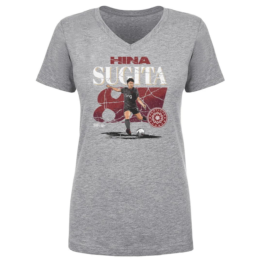 Hina Sugita Portland Thorns FC Cracked Number WHT sold by 500 Level product image thumbnail 2