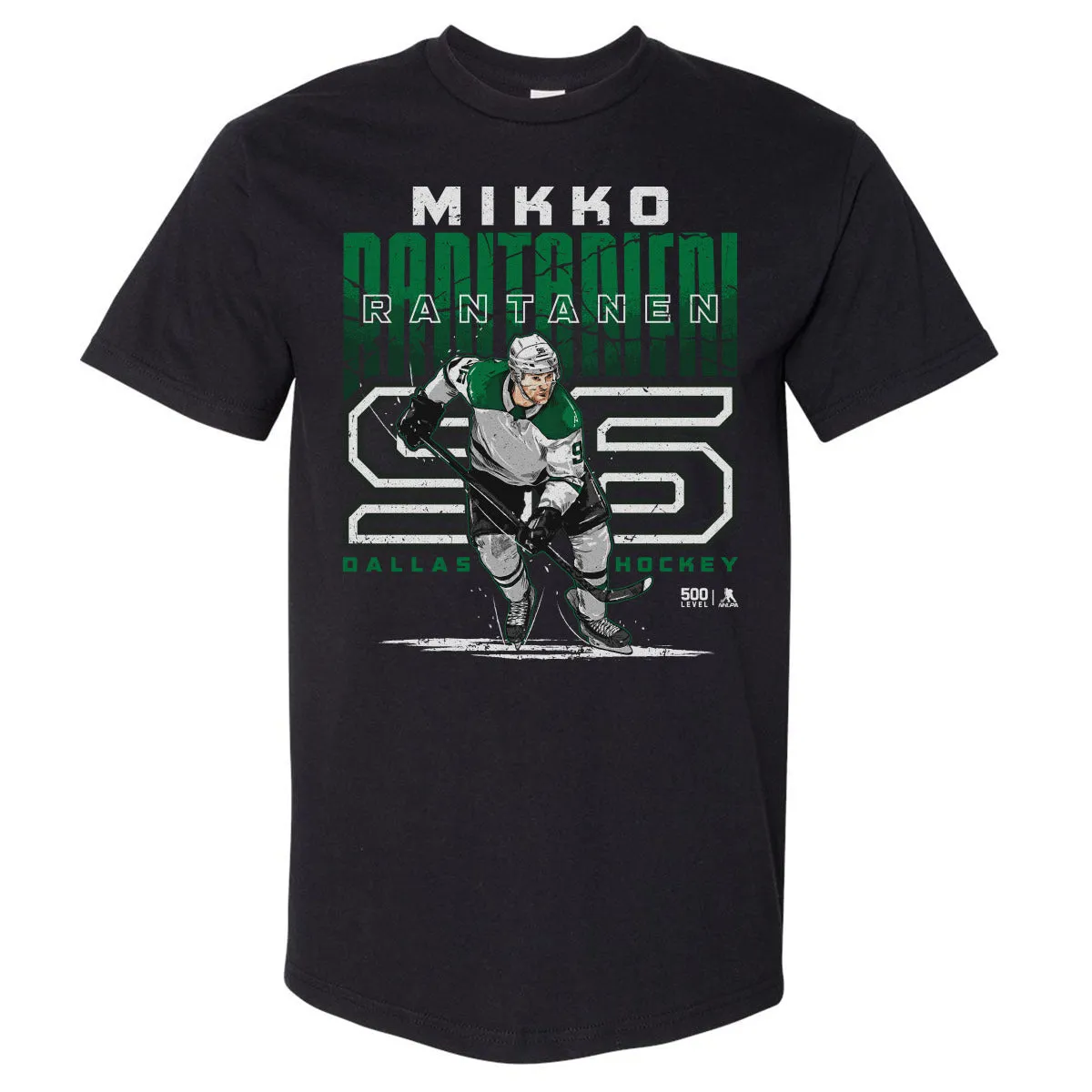 Mikko Rantanen Dallas Cracked Name WHT sold by 500 Level