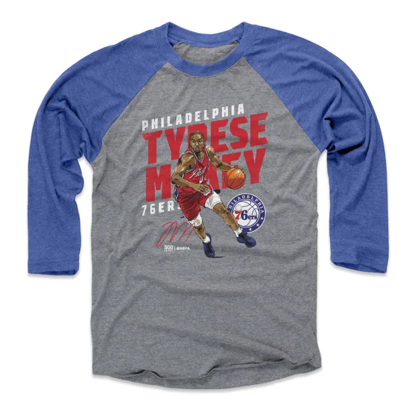 Tyrese Maxey Philadelphia 76ers Slant WHT sold by 500 Level