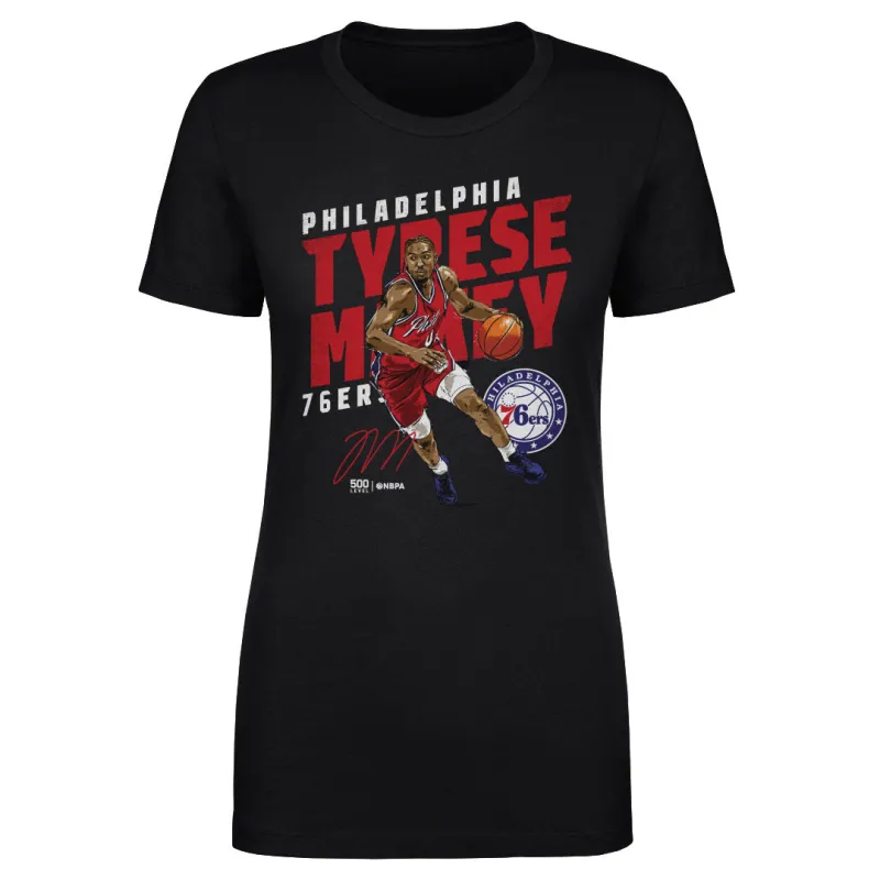 Tyrese Maxey Philadelphia 76ers Slant WHT sold by 500 Level