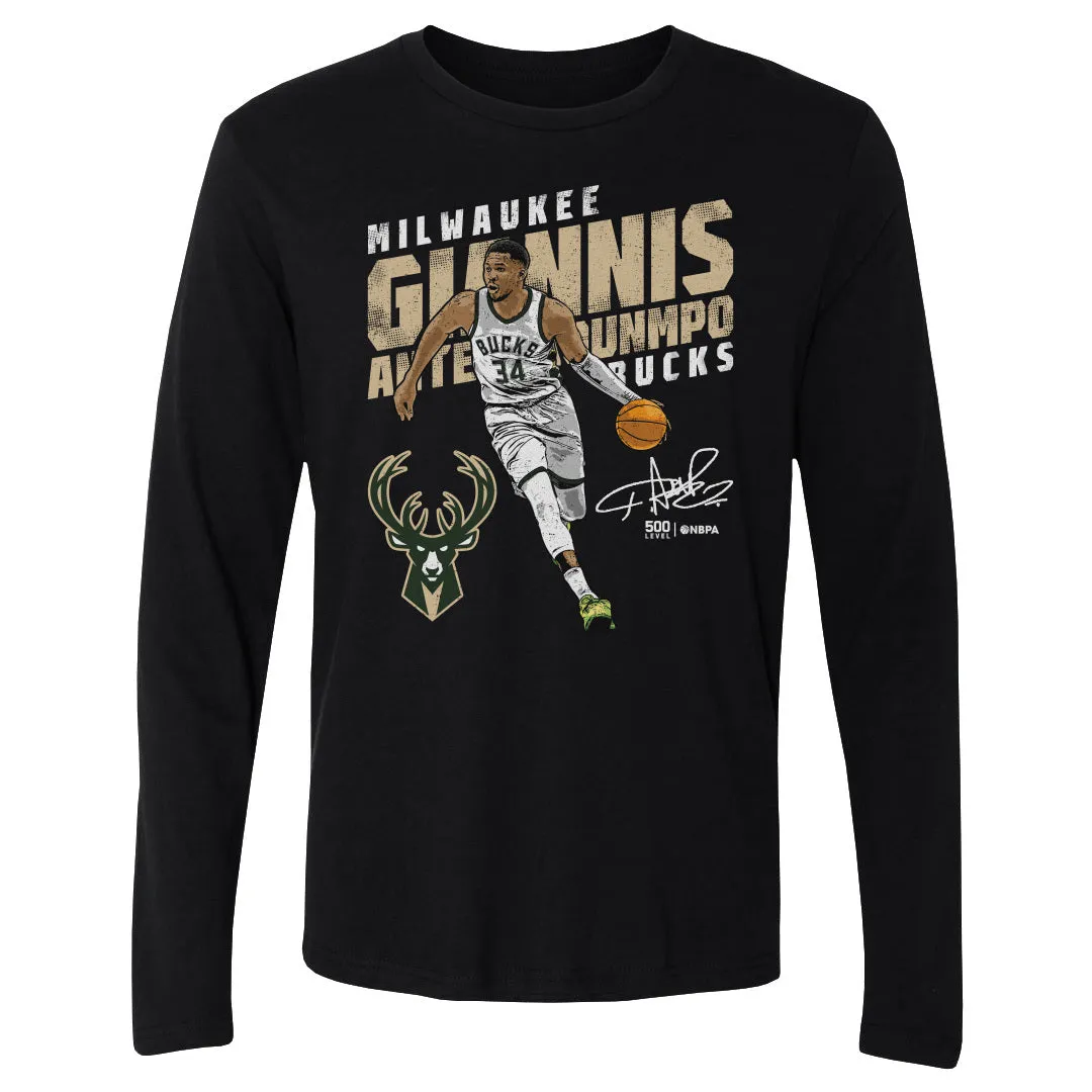 Giannis Antetokounmpo Milwaukee Bucks Slant WHT sold by 500 Level