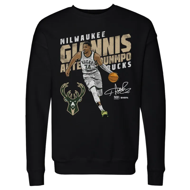 Giannis Antetokounmpo Milwaukee Bucks Slant WHT sold by 500 Level