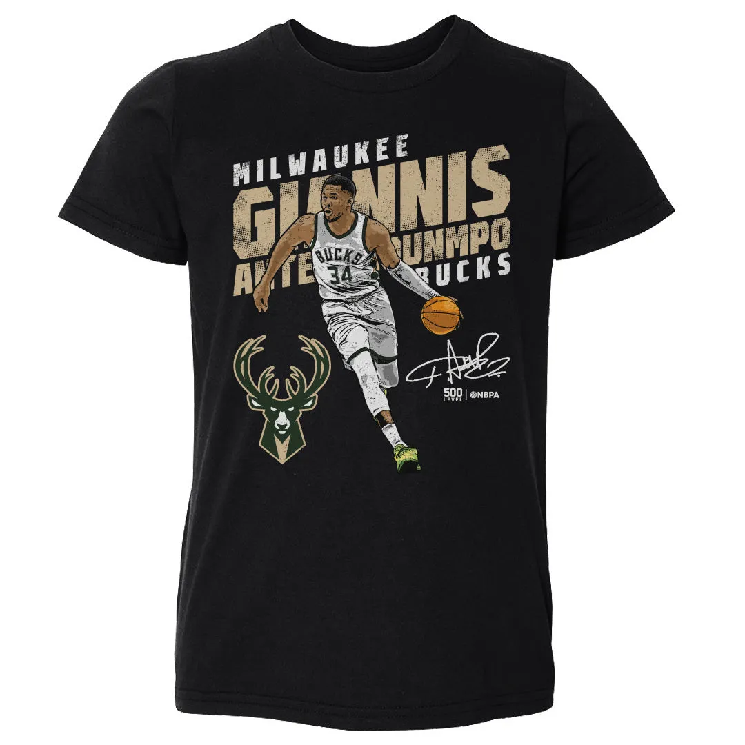 Giannis Antetokounmpo Milwaukee Bucks Slant WHT sold by 500 Level