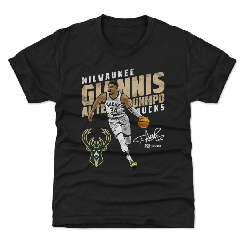 Giannis Antetokounmpo Milwaukee Bucks Slant WHT sold by 500 Level