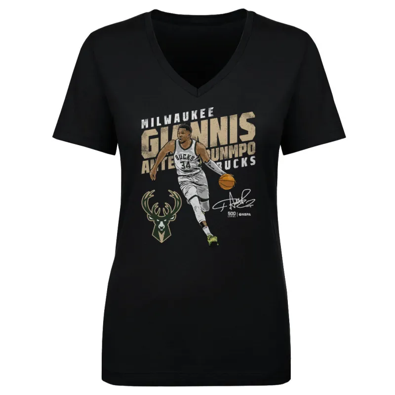Giannis Antetokounmpo Milwaukee Bucks Slant WHT sold by 500 Level