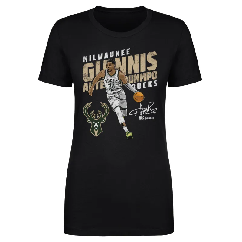 Giannis Antetokounmpo Milwaukee Bucks Slant WHT sold by 500 Level