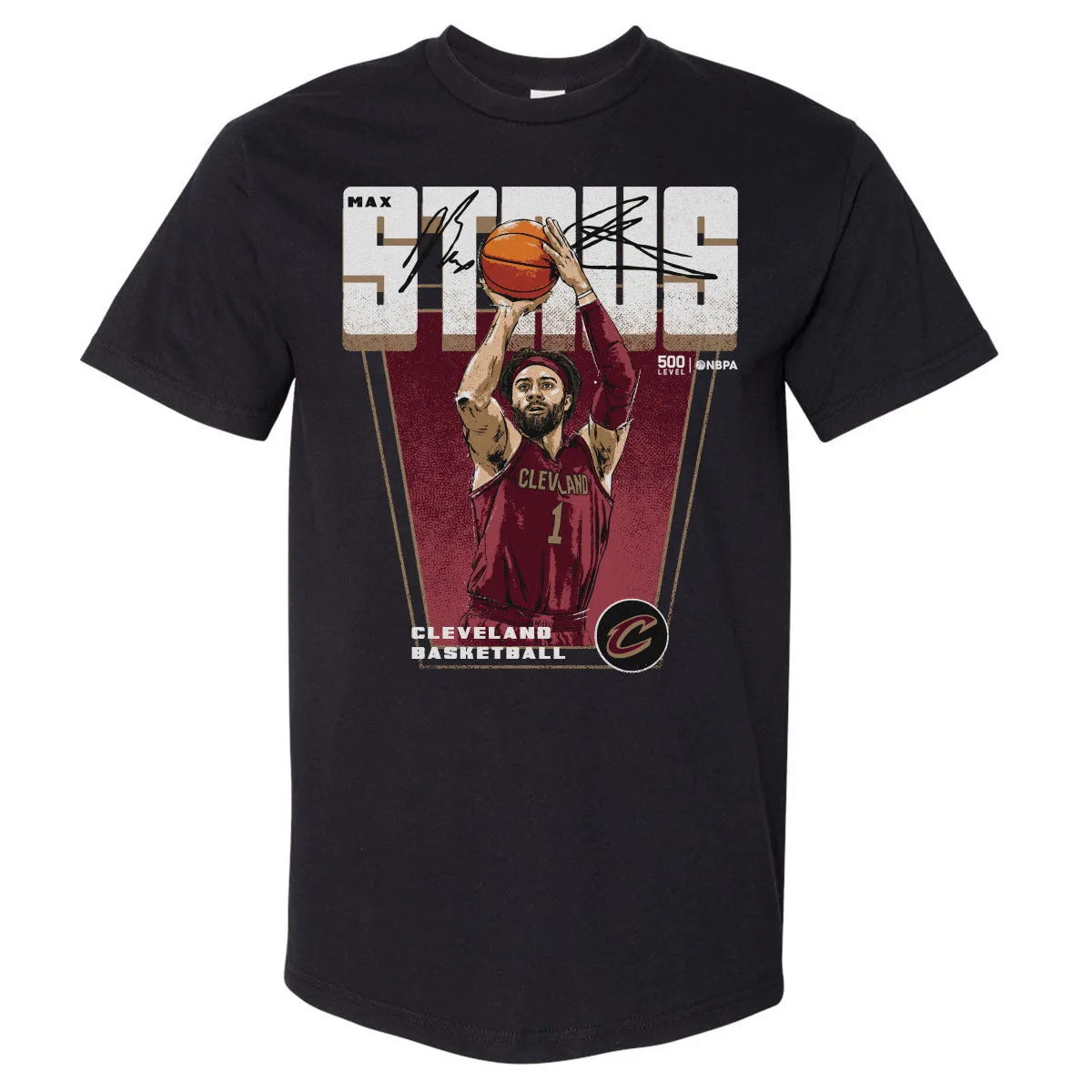 Max Strus Cleveland Cavaliers Premiere WHT sold by 500 Level