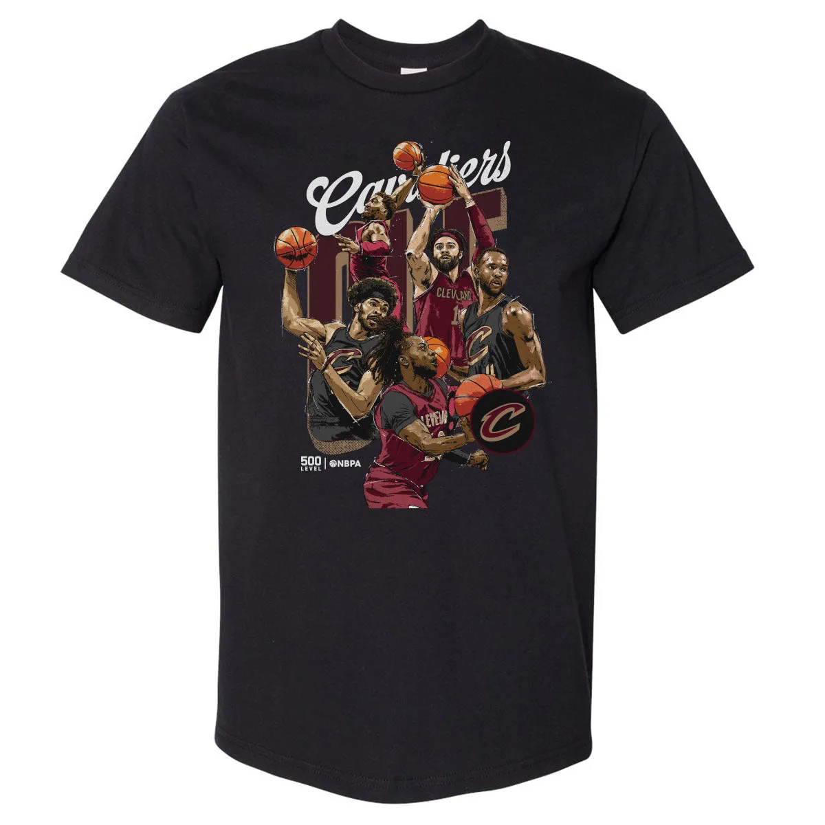 Cleveland Cavaliers Starting 5 WHT sold by 500 Level