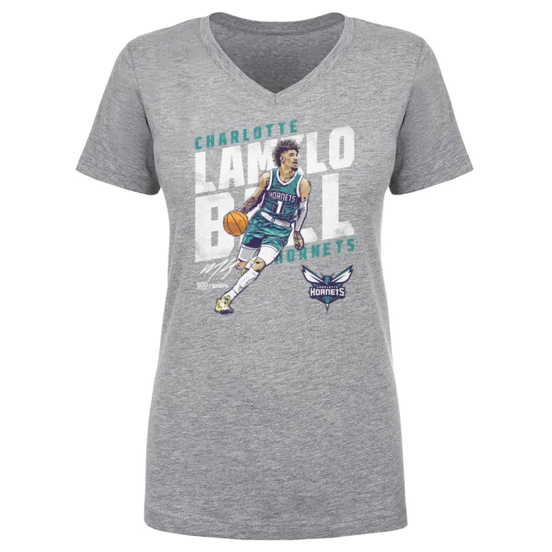LaMelo Ball Charlotte Hornets Slant WHT sold by 500 Level