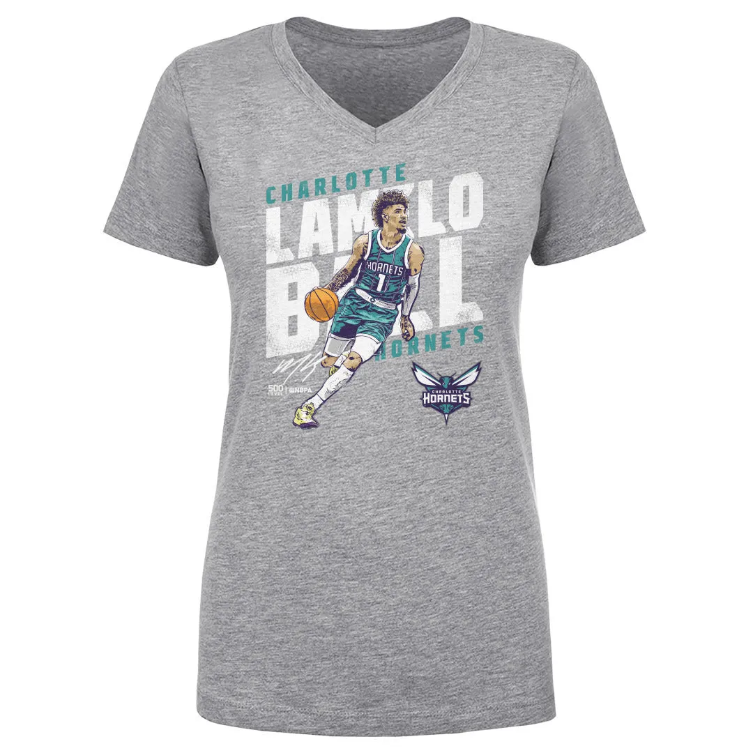 LaMelo Ball Charlotte Hornets Slant WHT sold by 500 Level