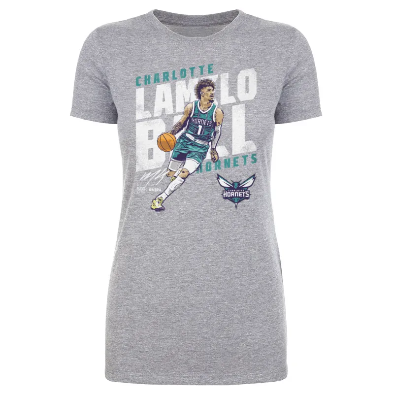 LaMelo Ball Charlotte Hornets Slant WHT sold by 500 Level